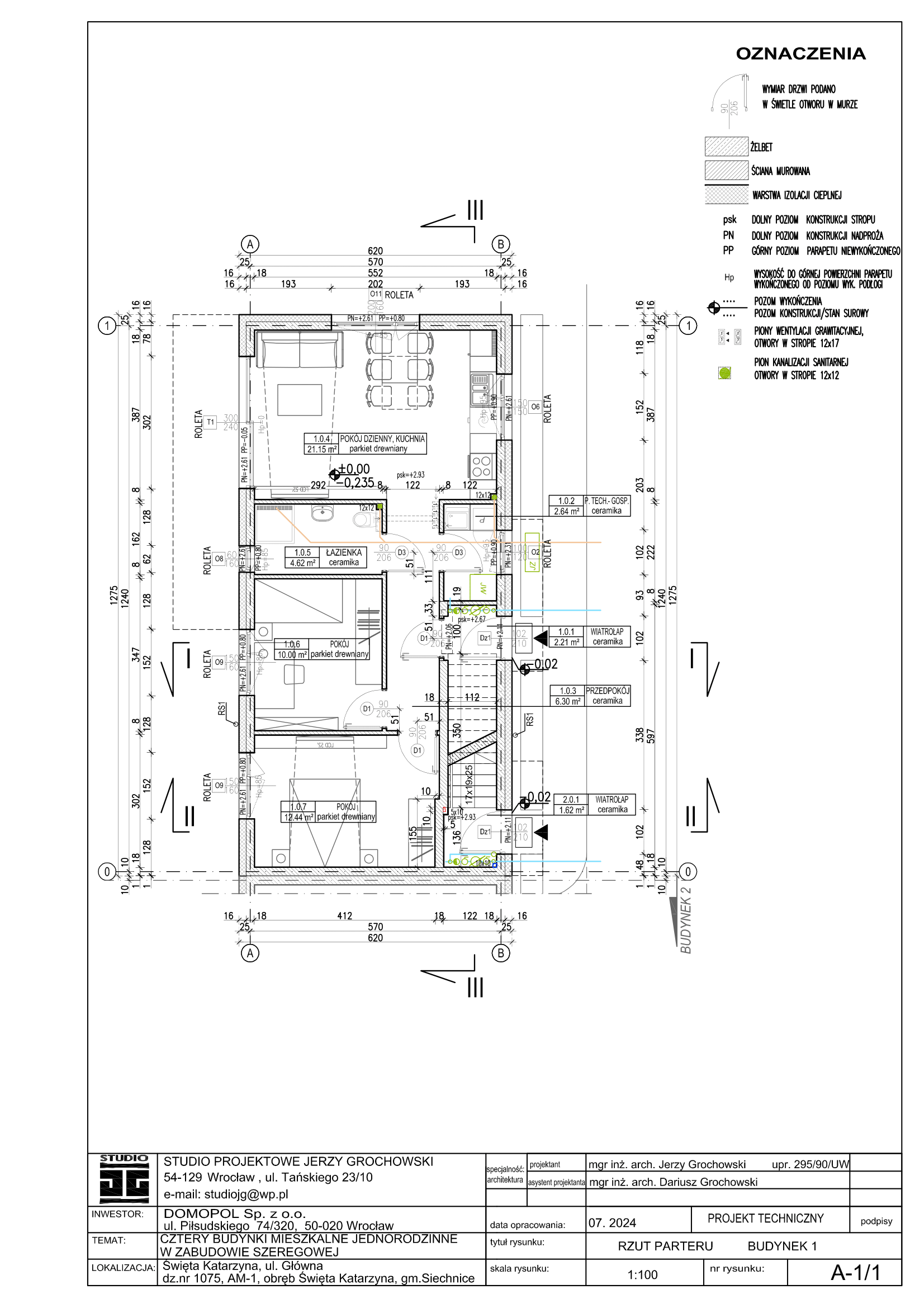 Plan pierwszego lokalu